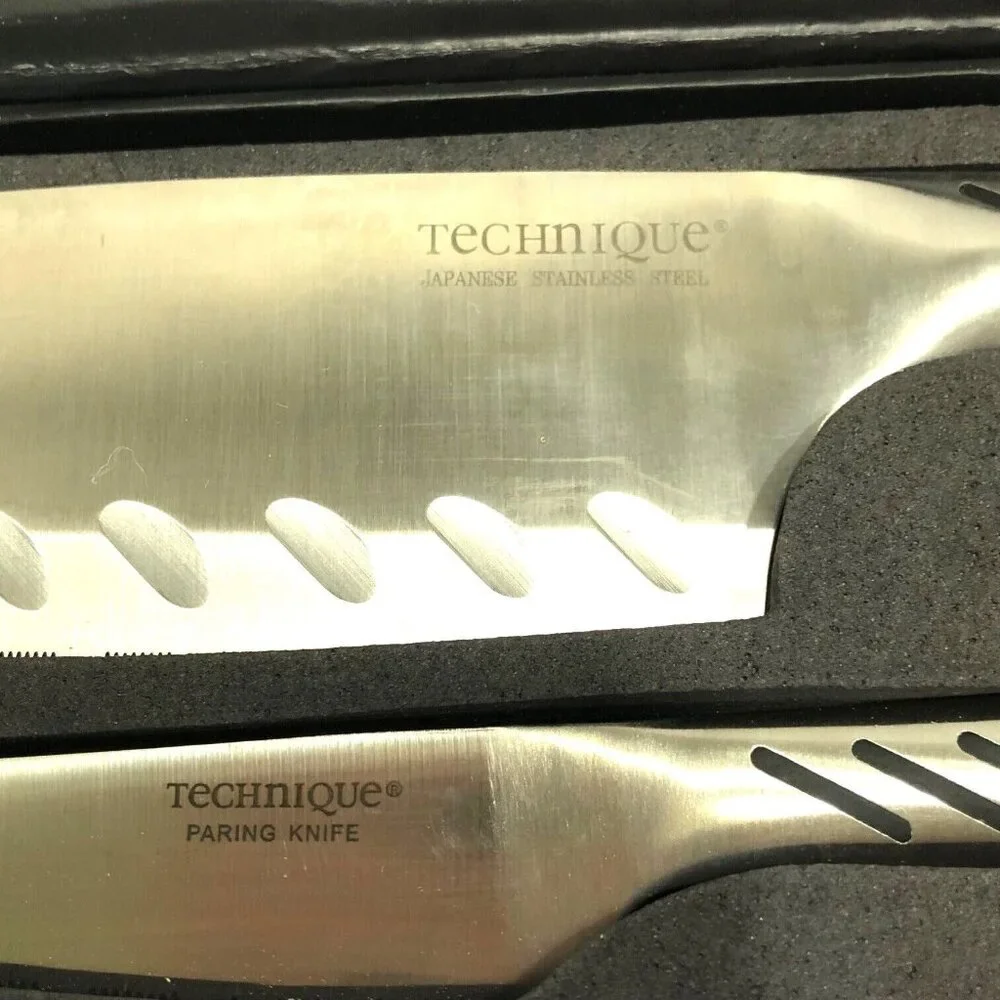 Technique‎ Japanese Stainless Steel 2 PC Katsu Knife Set Chef Paring Boxed QVC